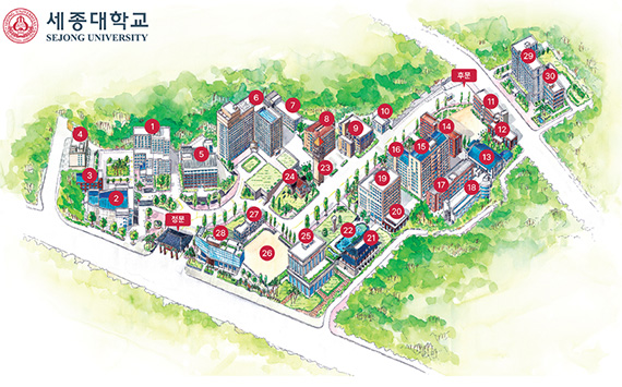 세종대학교 지도